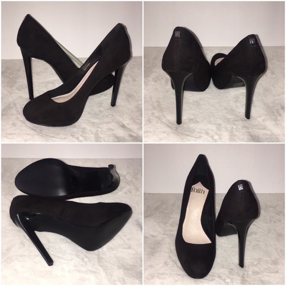 Top Shop Faith Black Pumps Size 8 Brand 